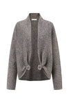 SWAYING 25 Autumn and Winter Lapel Twisted Cashmere Blend Cardigan SW-SW25AW1T33C3S4-TH Camel Black